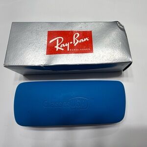 Ray-Ban Kids Aviator Sunglasses NWOT w/ Case Gold Green